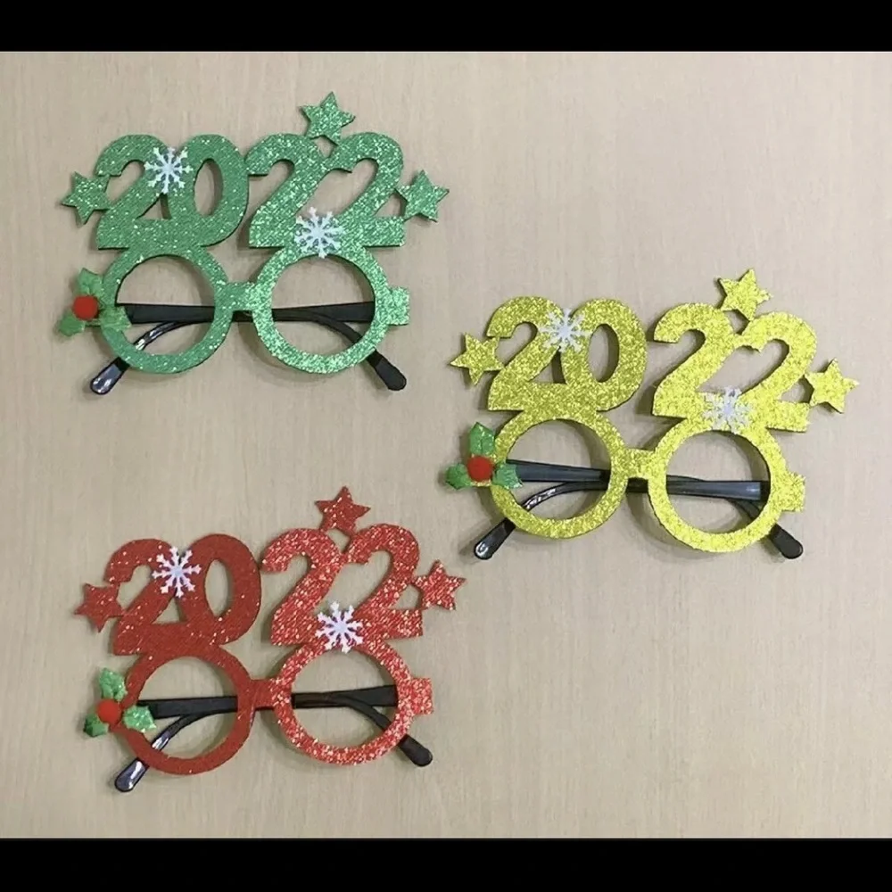 6Pcs Christmas Glasses Party Decoration Costume Eyeglasses Holiday PhotoBooth